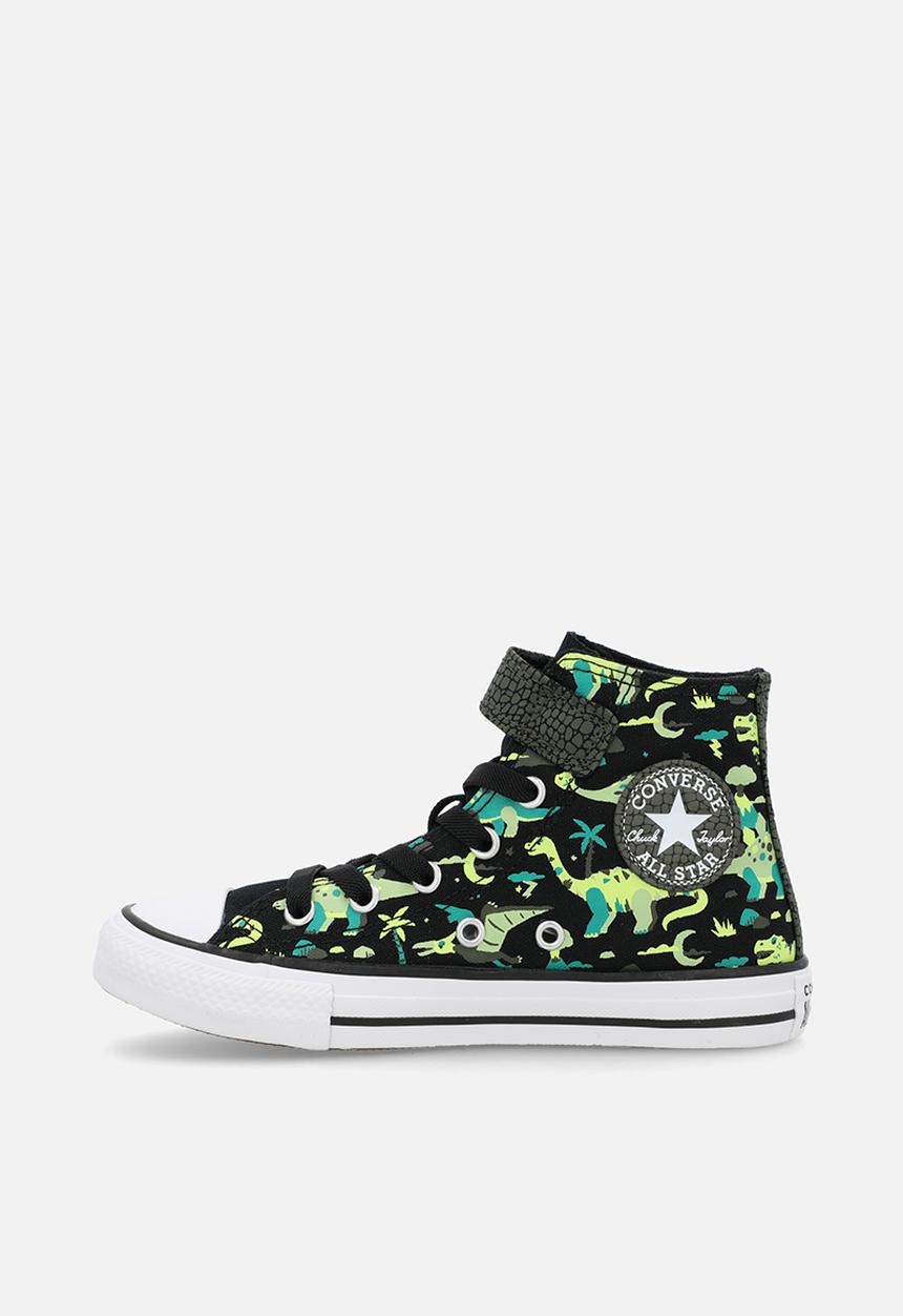 Converse - Chuck Taylor All Star Easy-On Dinos - Black/White/Neon Mantis