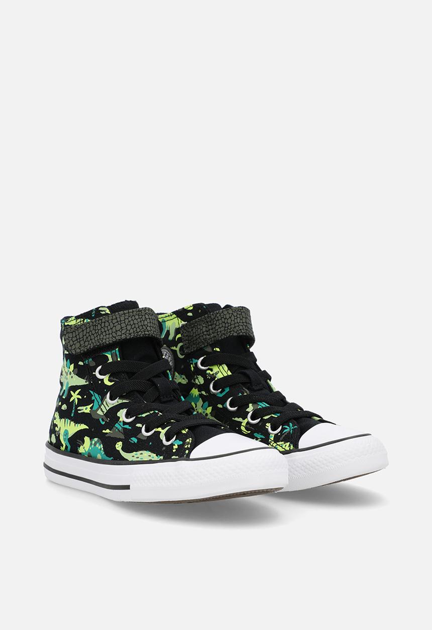 Converse - Chuck Taylor All Star Easy-On Dinos - Black/White/Neon Mantis
