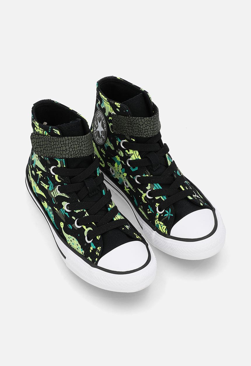 Converse - Chuck Taylor All Star Easy-On Dinos - Black/White/Neon Mantis