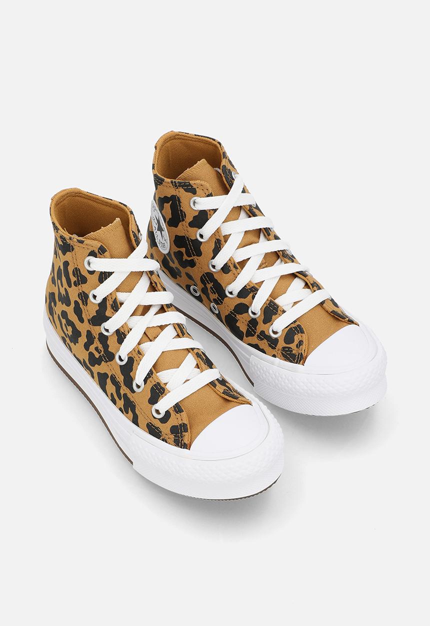 Converse - Chuck Taylor All Star Eva Lift Leopard Platform - Honey Stick/Black/White