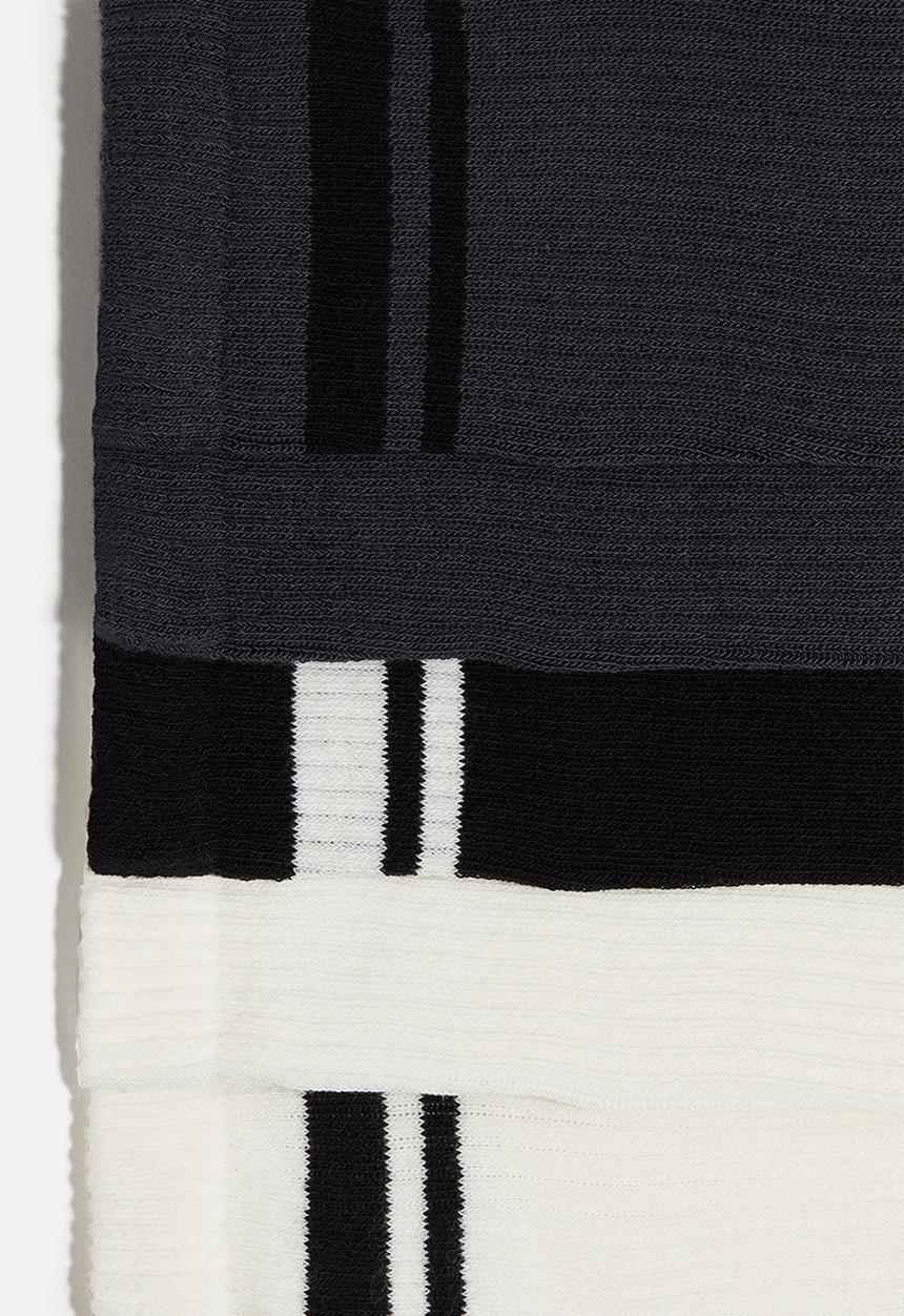 H&M - 5-Pack socks - dark grey/cream
