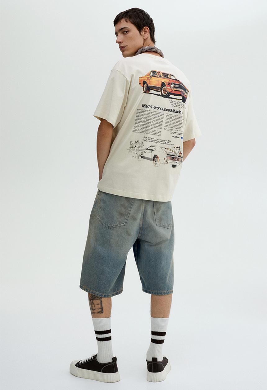 H&M - Loose fit T-shirt - cream/ford