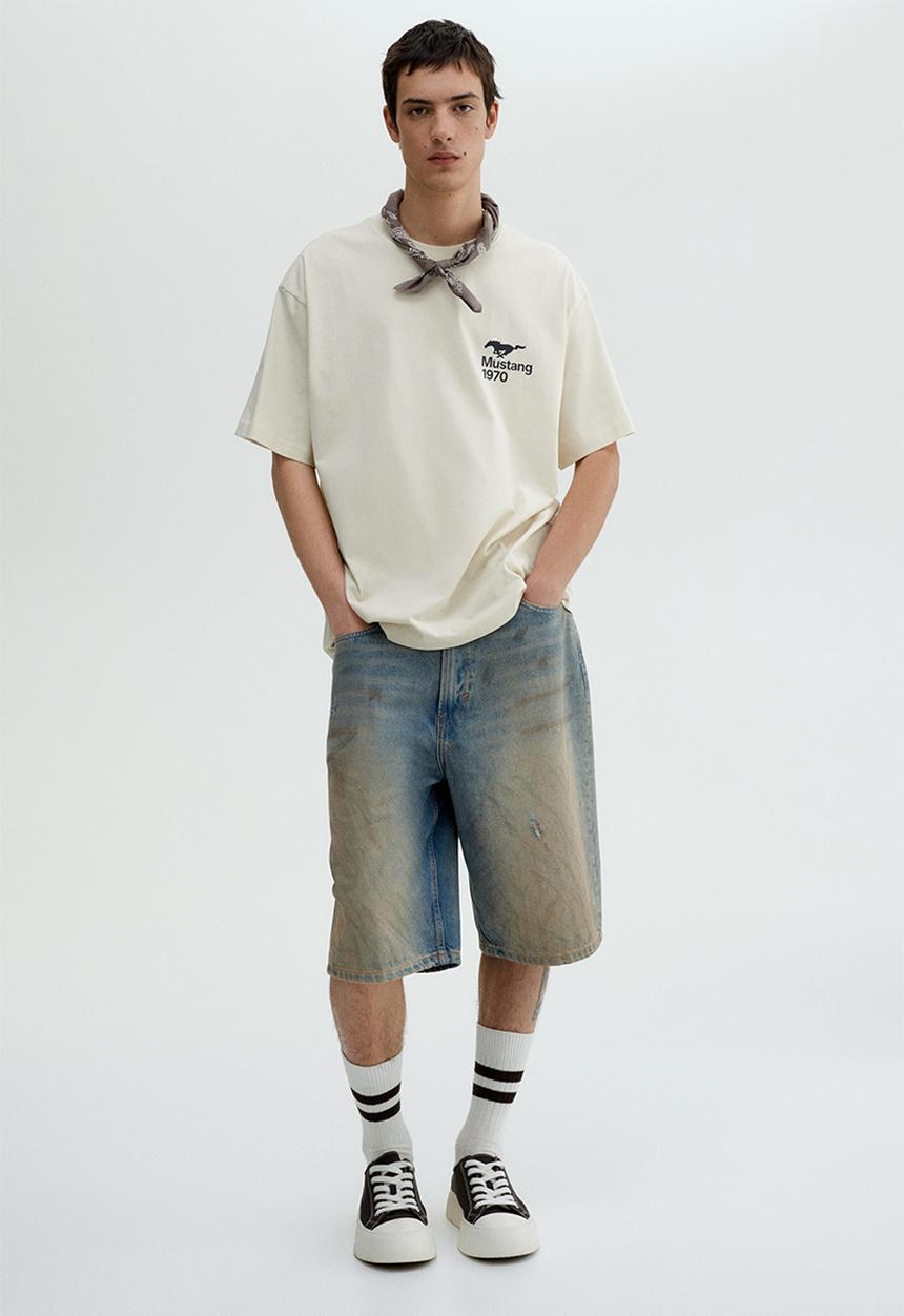 H&M - Loose fit T-shirt - cream/ford