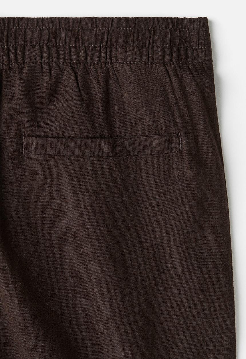 H&M - Regular fit linen-blend trousers - brown