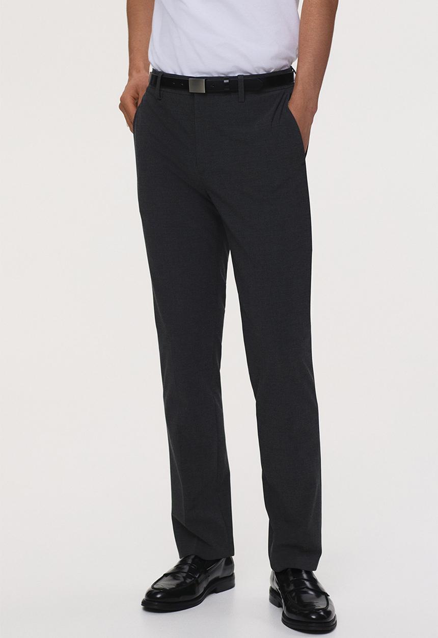 H&M - Slim fit tailored trousers - dark grey 