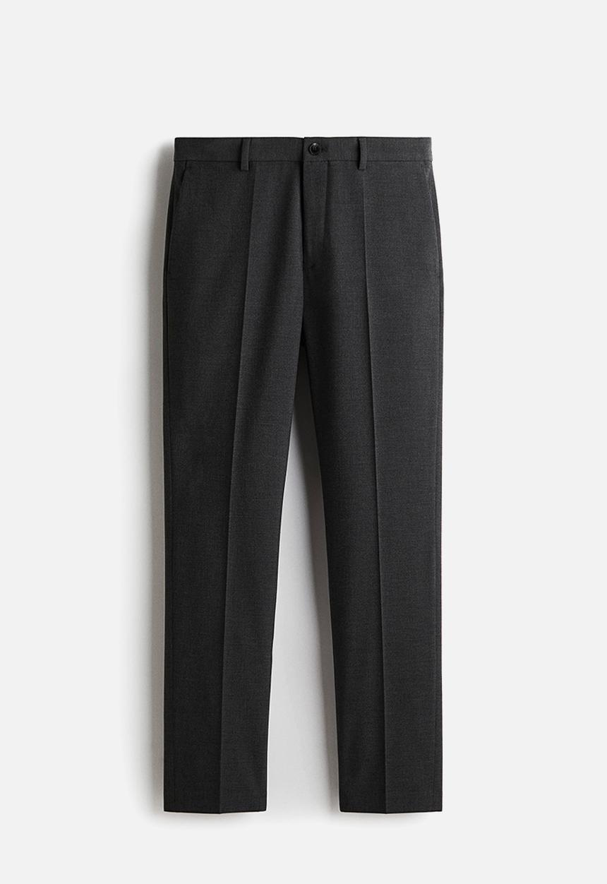 H&M - Slim fit tailored trousers - dark grey 