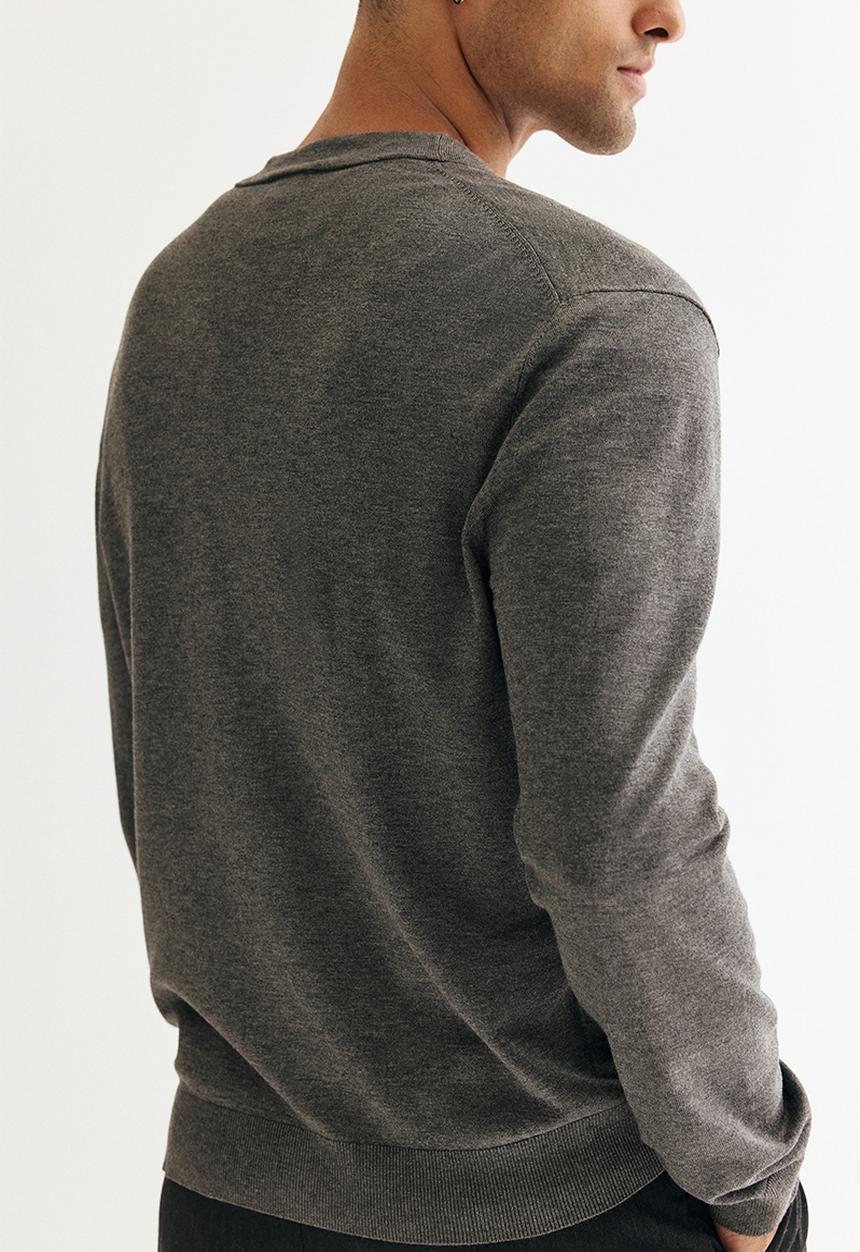 H&M - Regular fit fine-knit cardigan - dark grey