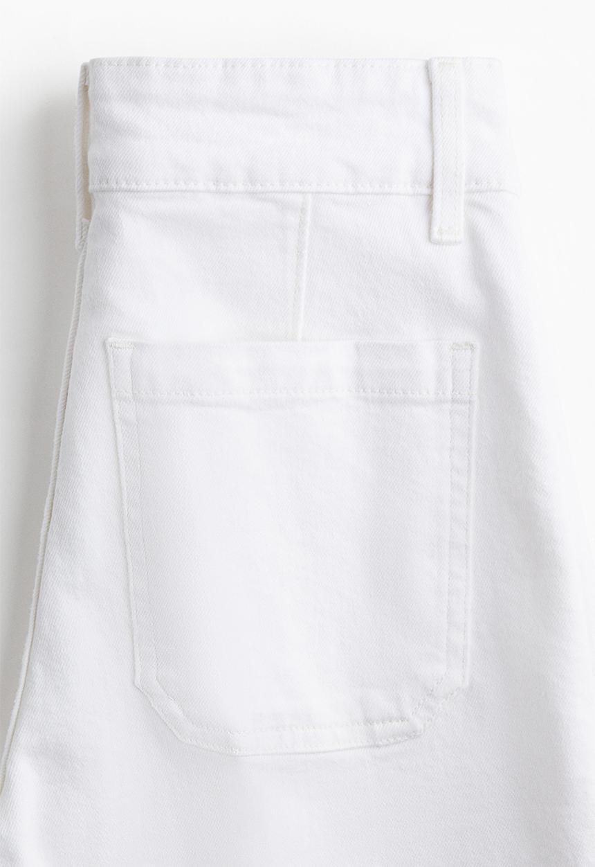 H&M - Wide high jeans - white