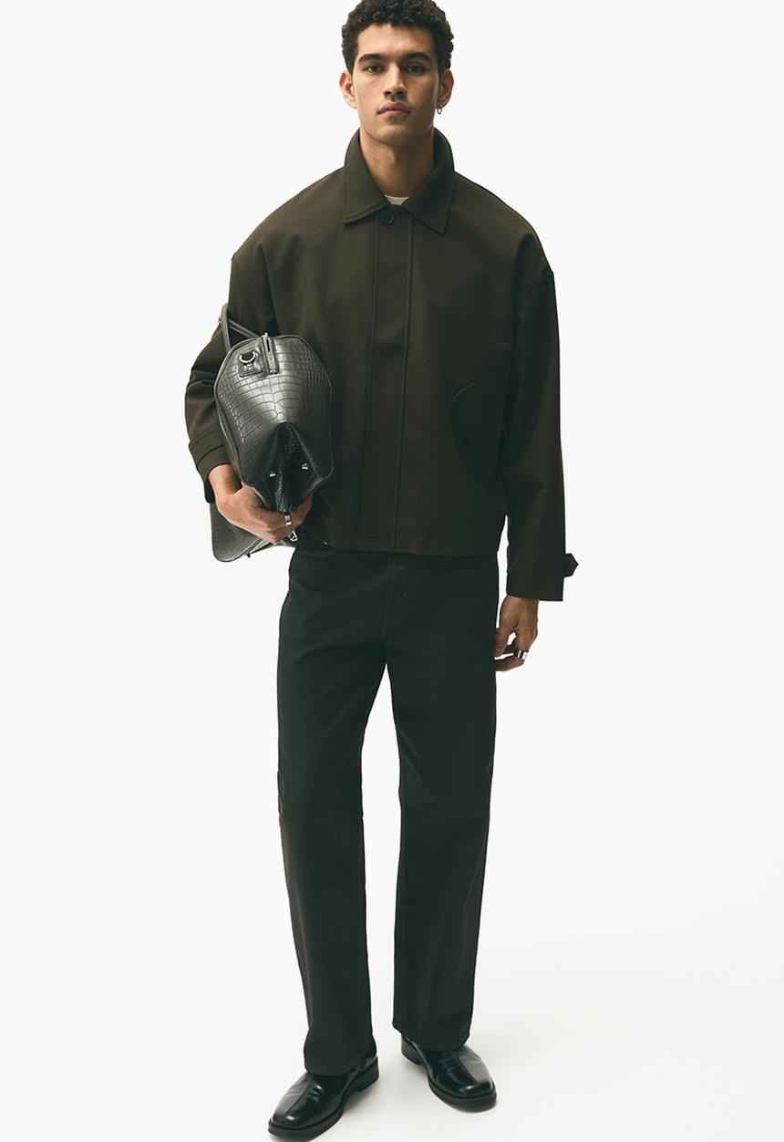 H&M - Twill blouson jacket - dark khaki green