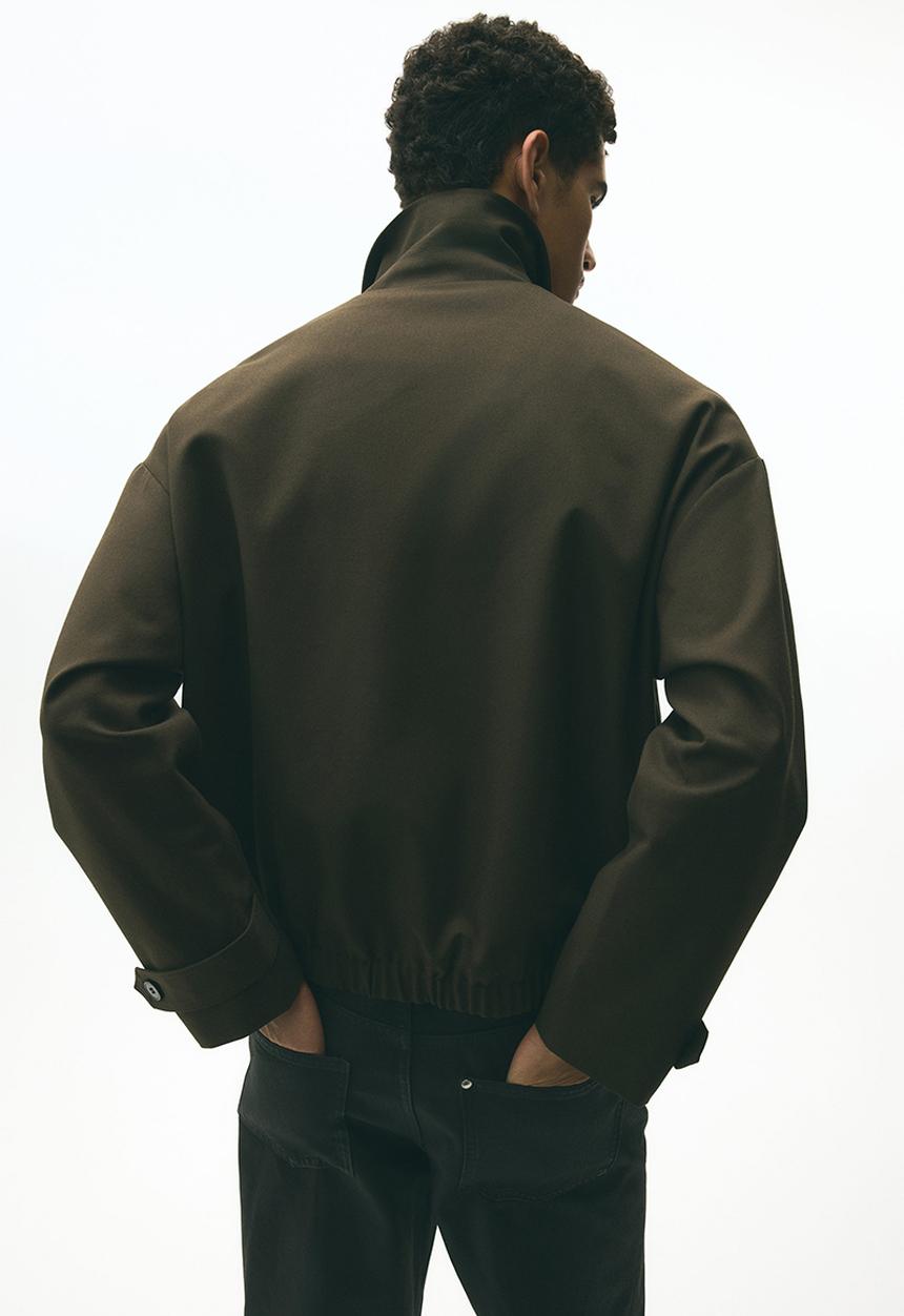 H&M - Twill blouson jacket - dark khaki green
