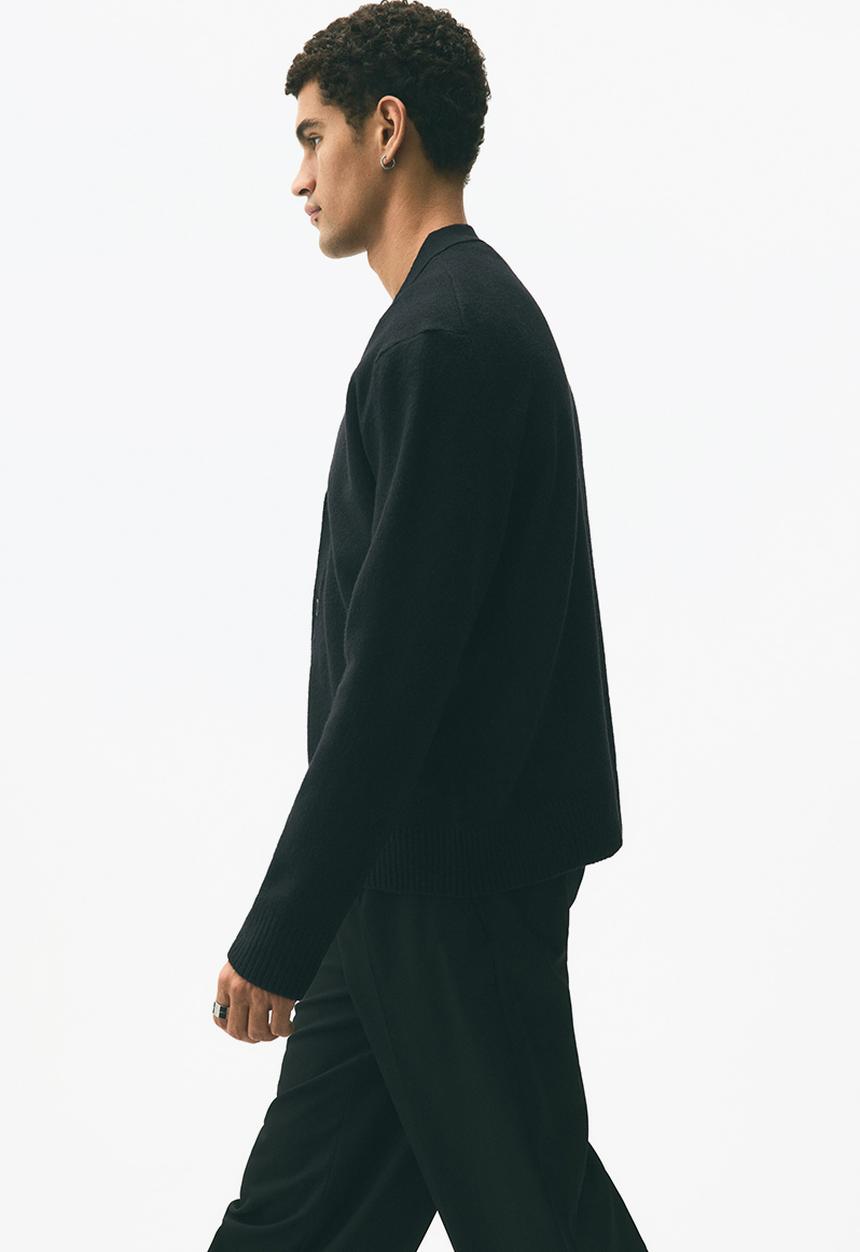 H&M - Regular fit brushed cardigan - black