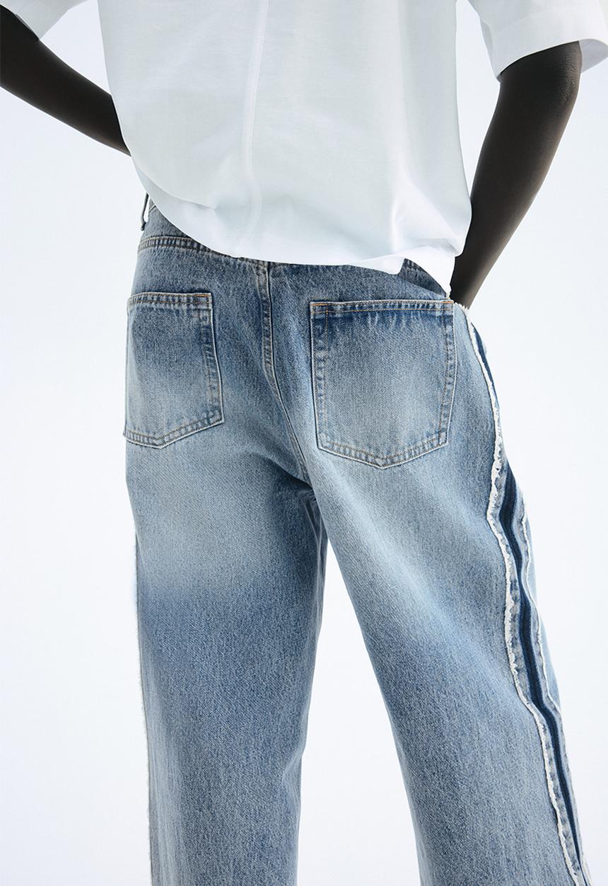 H&M - Side-panelled jeans - light denim blue 