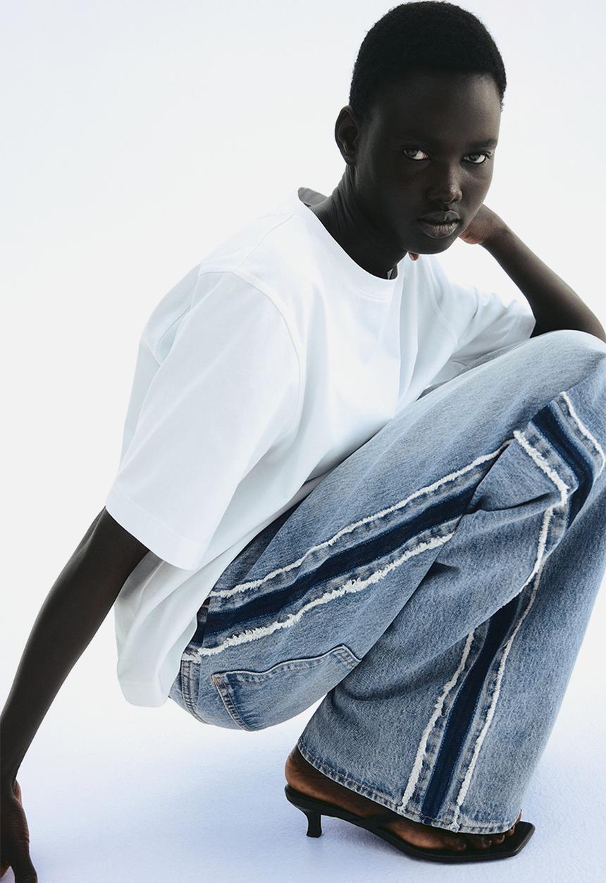 H&M - Side-panelled jeans - light denim blue 