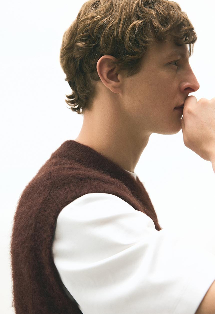 H&M - Loose fit fluffy sweater vest - dark brown