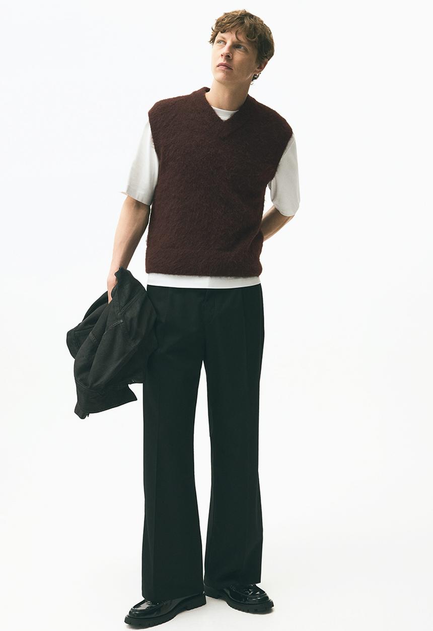 H&M - Loose fit fluffy sweater vest - dark brown