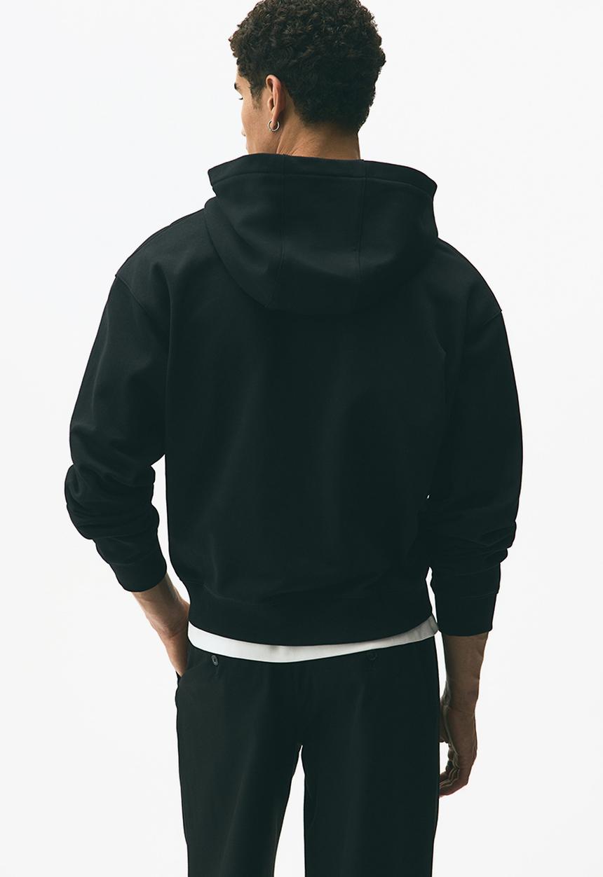 H&M - Loose fit boxy-style zip-through hoodie - black