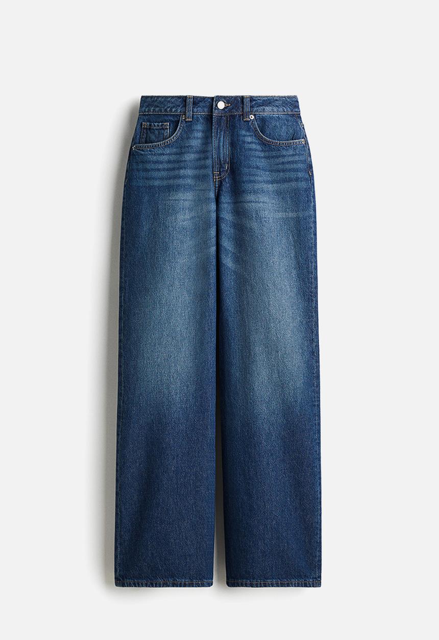 H&M - Wide high jeans - denim blue