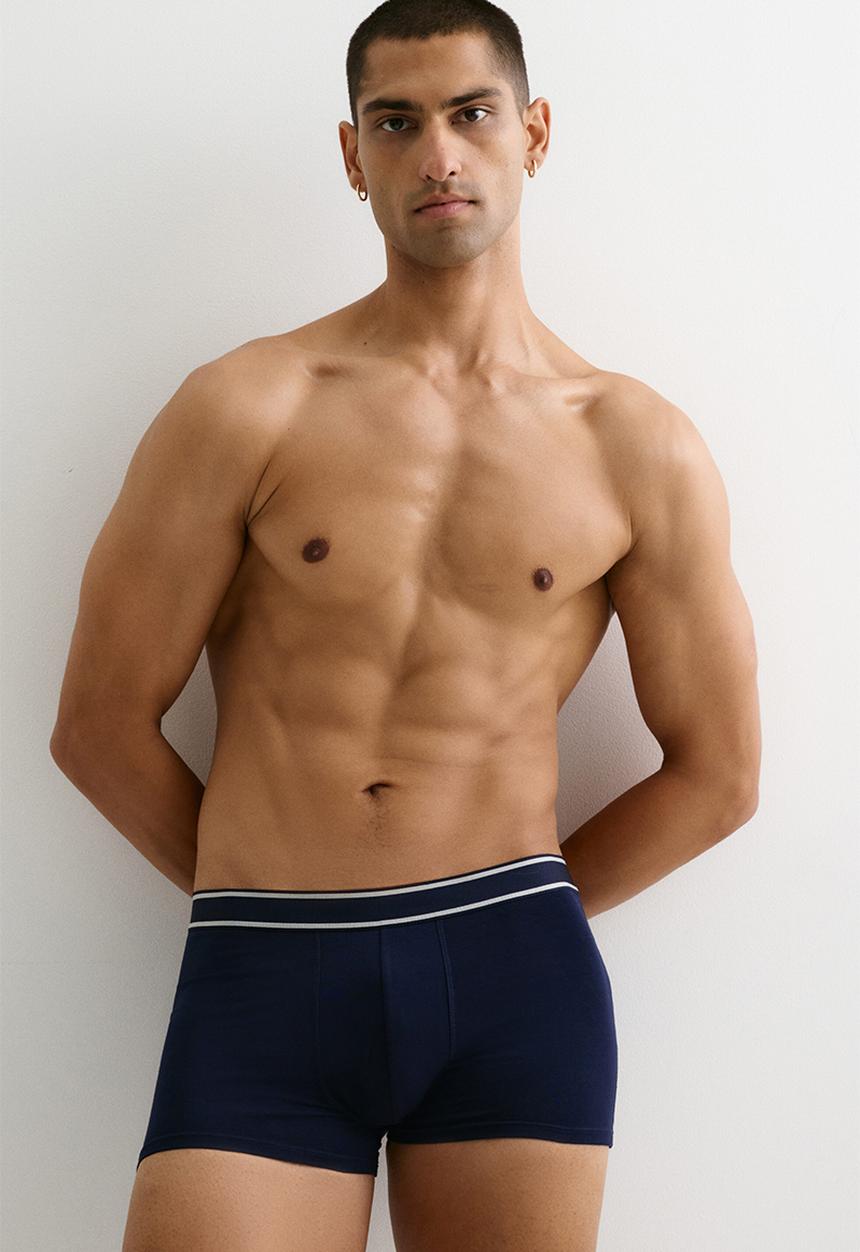 H&M - 3-Pack cotton short trunks - grey marl & black