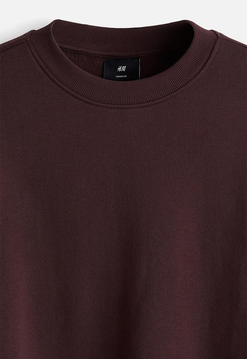 H&M - Loose fit sweatshirt - plum
