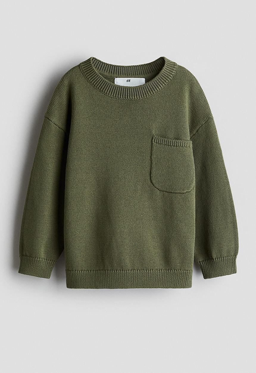 H&M - Cotton jumper -  khaki green 