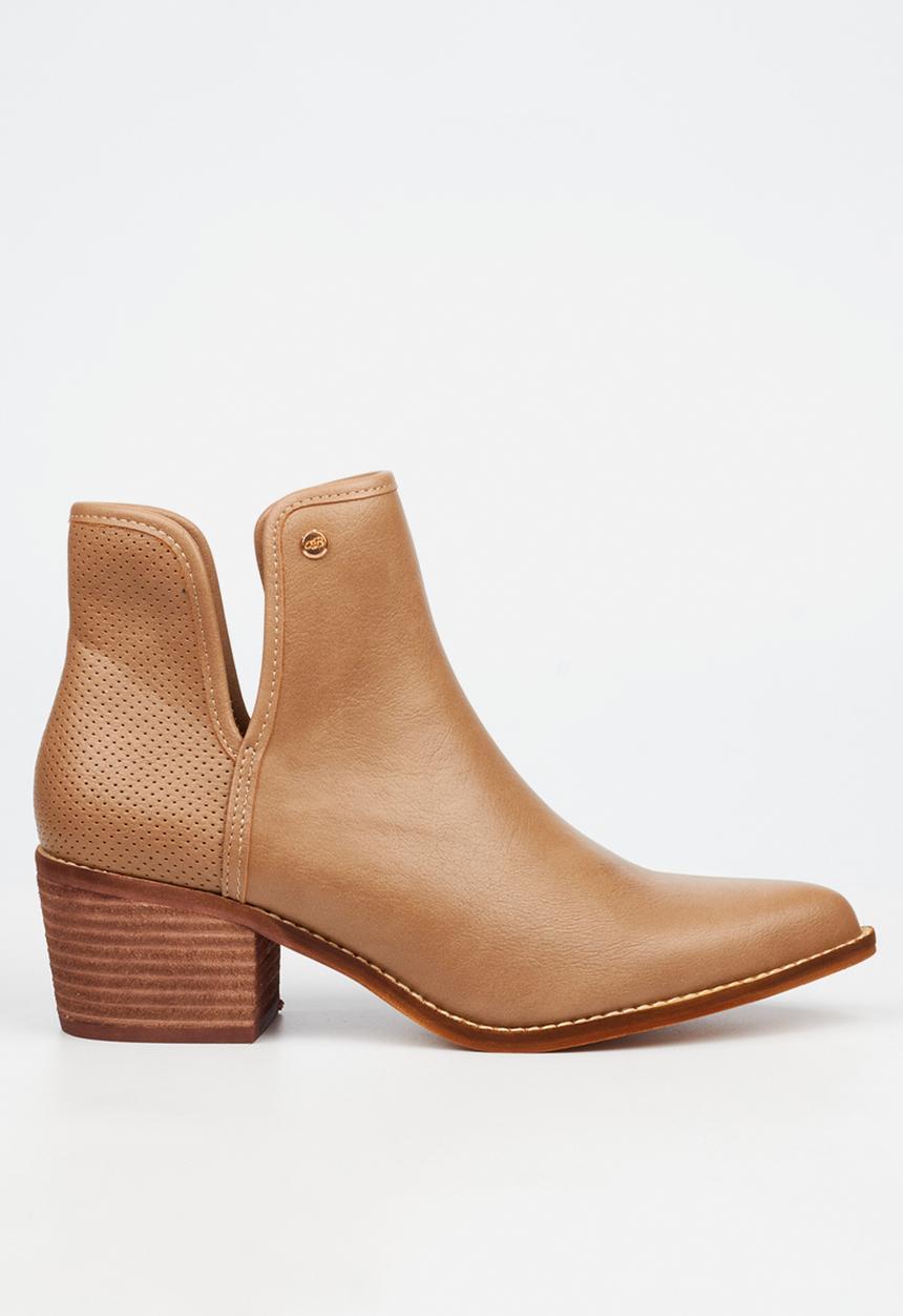 Miss Black - Cooper 2 v-cut cuban ankle boot - taupe