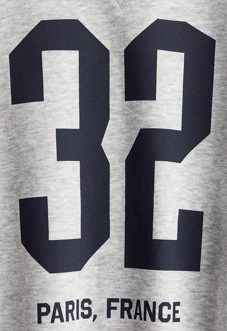 H&M - Motif-detail sweatshirt - grey marl/32