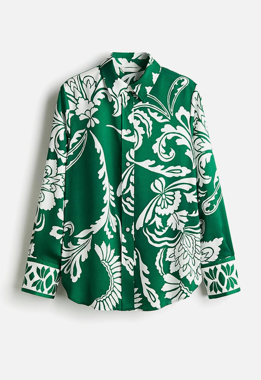 H&M - Patterned shirt - green/patterned