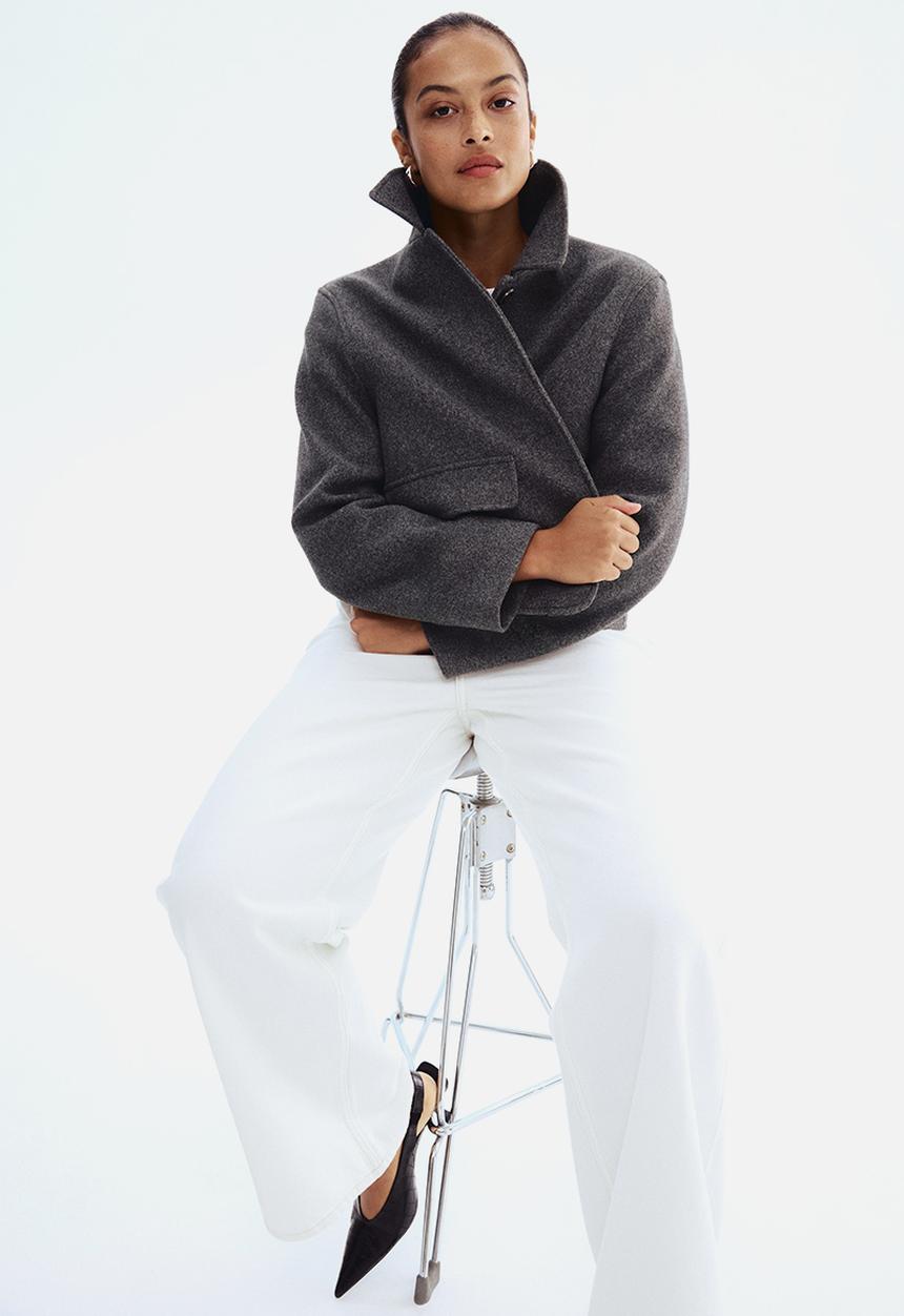 H&M - Collared jacket - dark grey