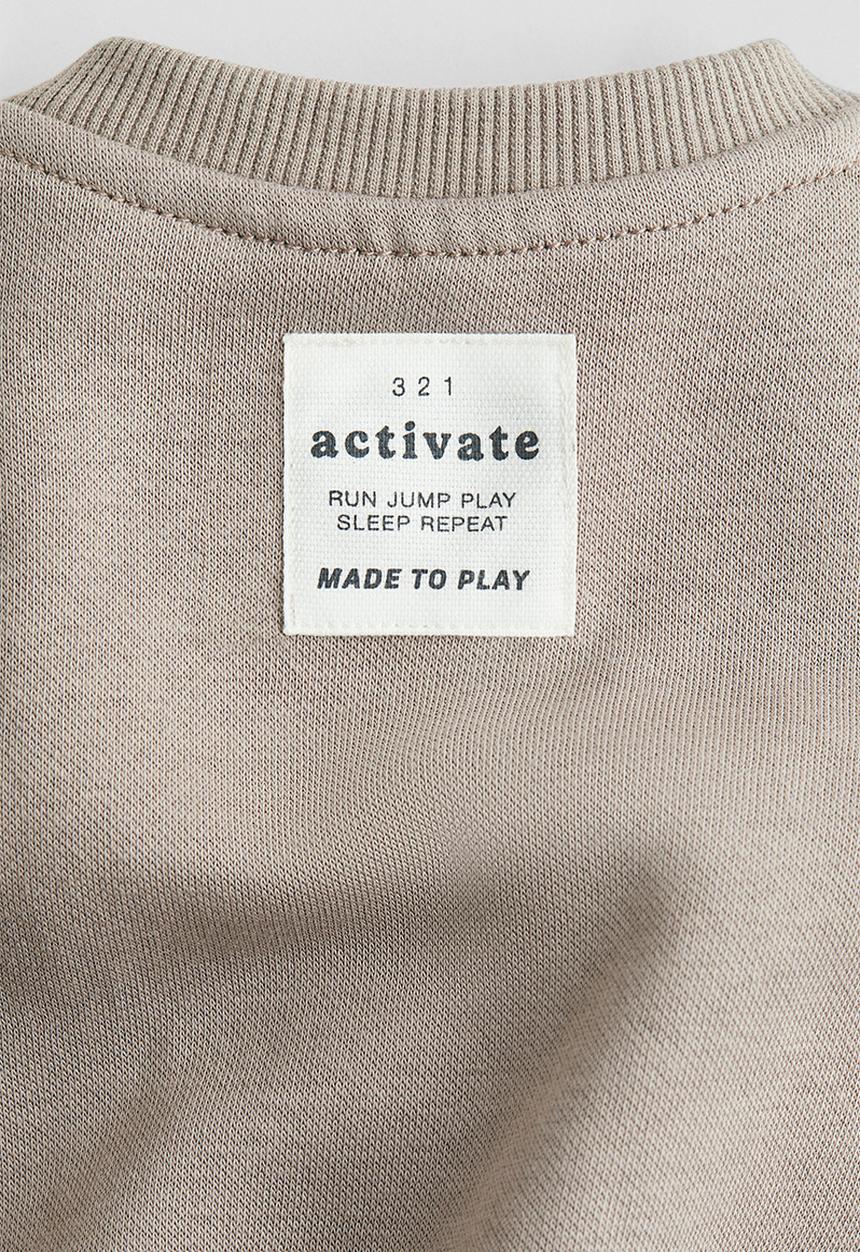 H&M - 2-piece brushed-inside sweatshirt set - mole/run jump play