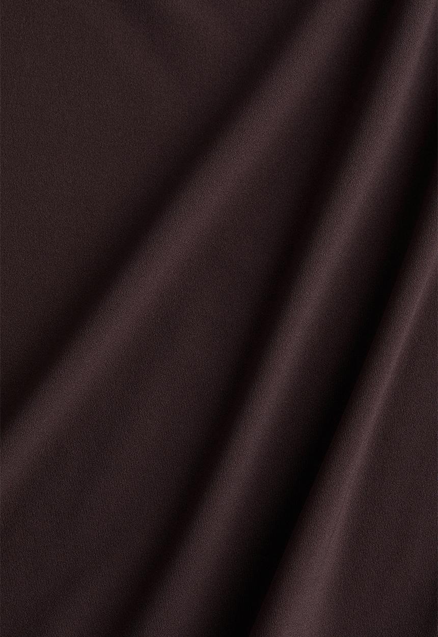 H&M - Short-sleeved microfibre body - dark brown