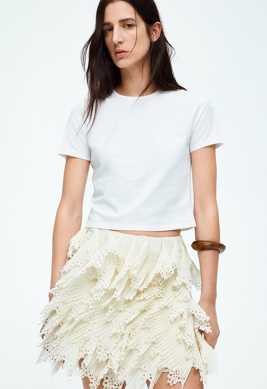 H&M - Short T-shirt - white