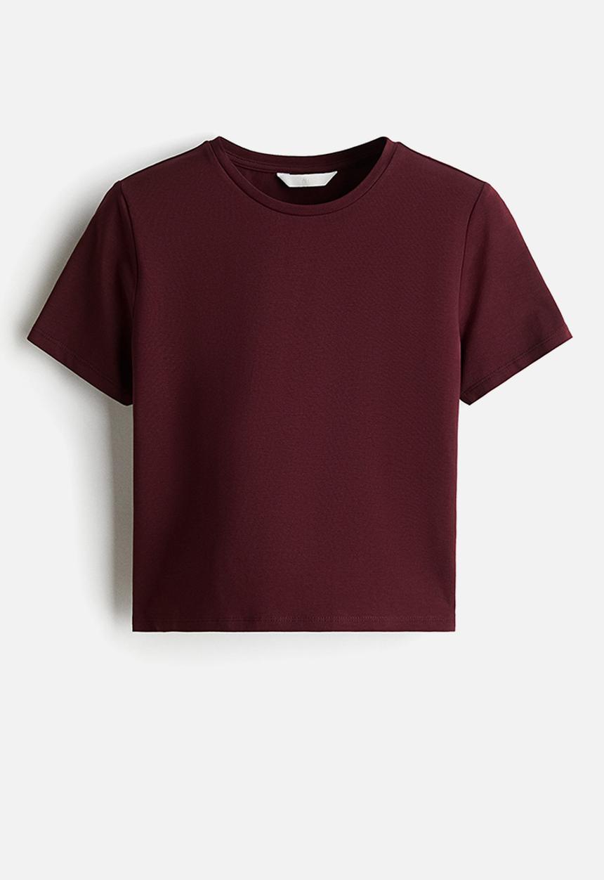 H&M - Short T-shirt - burgundy