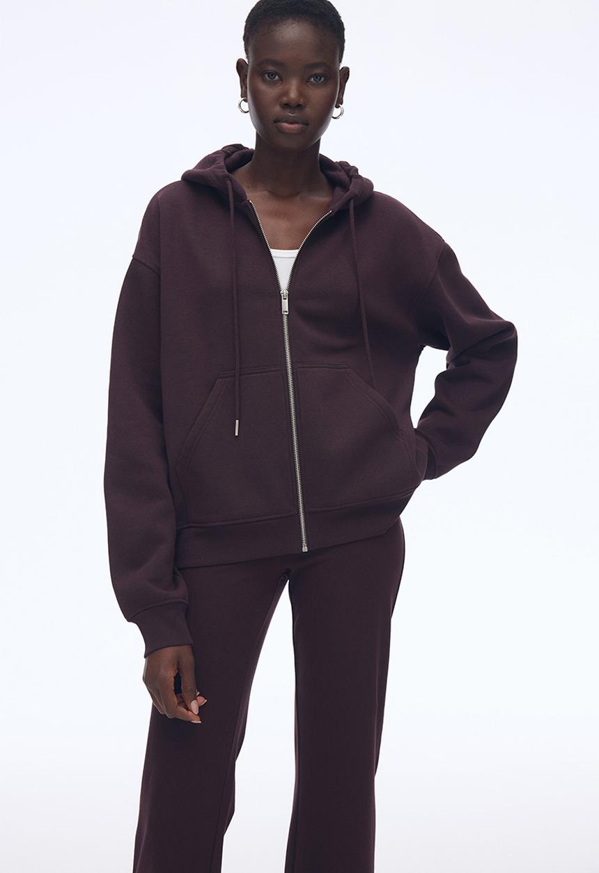 H&M - Zip-through hoodie - burgundy