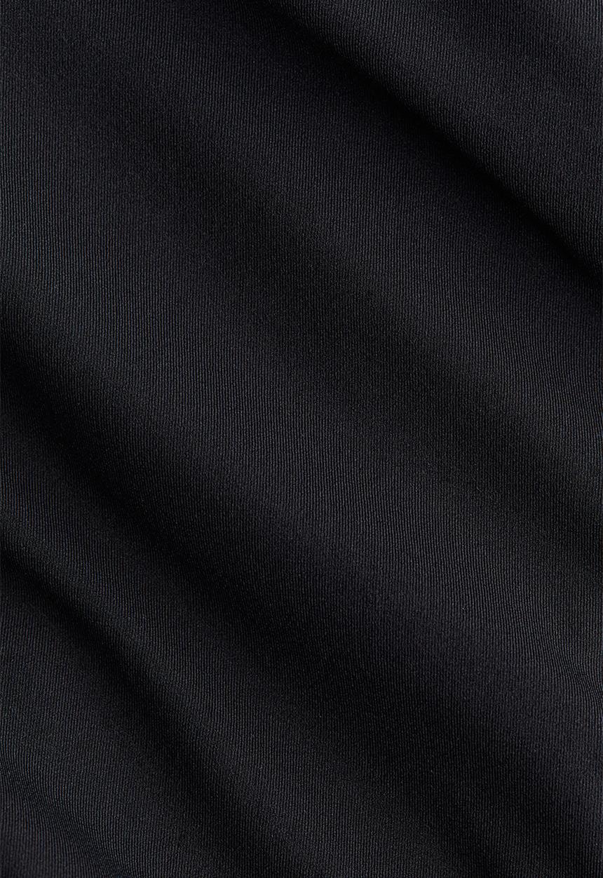 H&M - Short-sleeved microfibre body - black