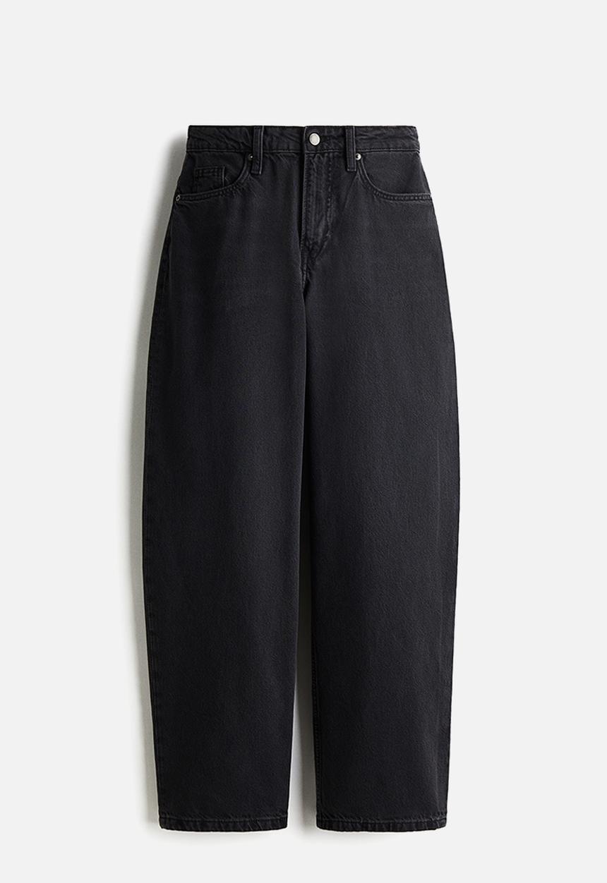 H&M - Baggy high jeans - black washed out
