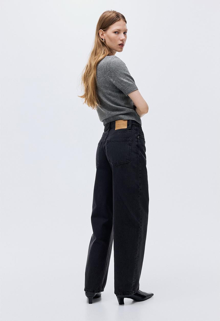 H&M - Baggy high jeans - black washed out