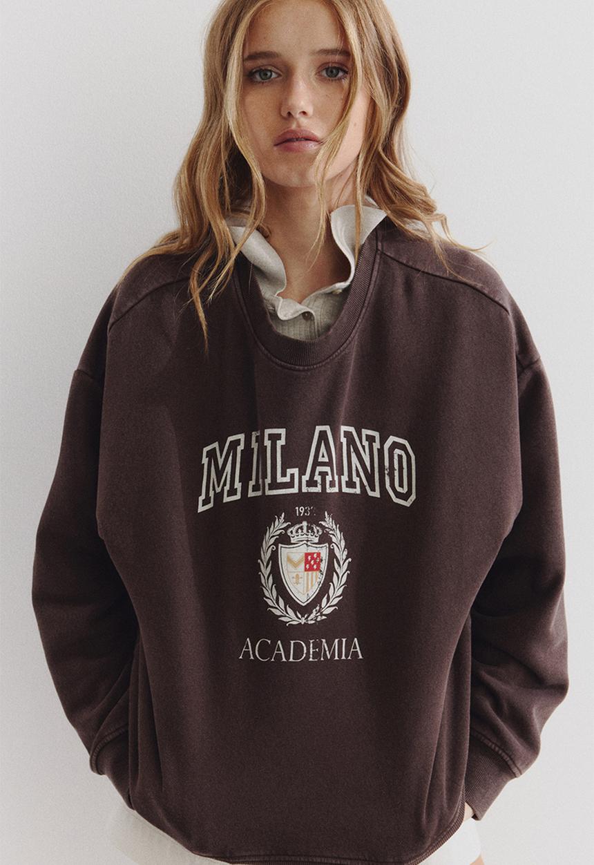 H&M - Printed sweatshirt - brown/milano