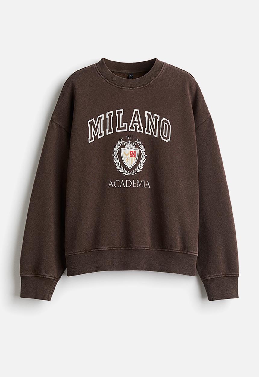 H&M - Printed sweatshirt - brown/milano