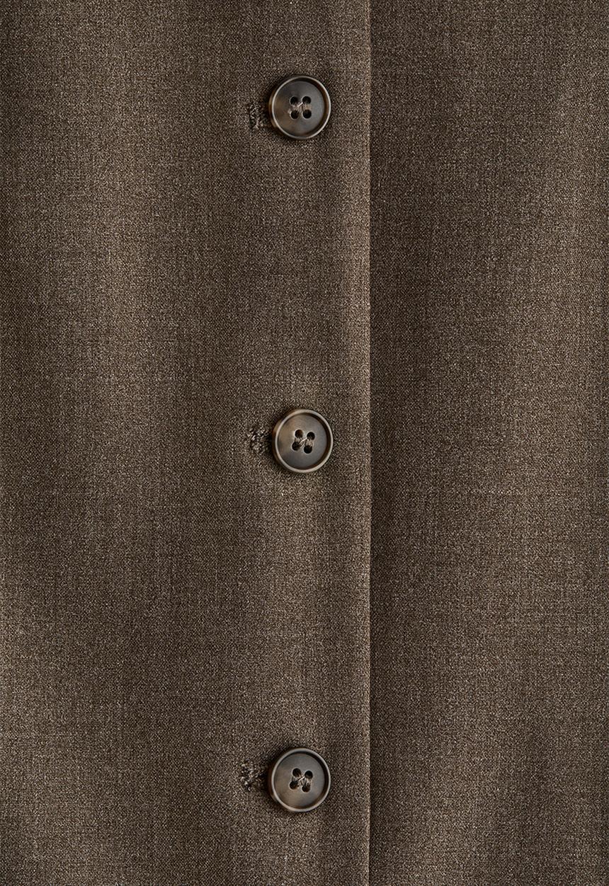 H&M - Long waistcoat - dark mole