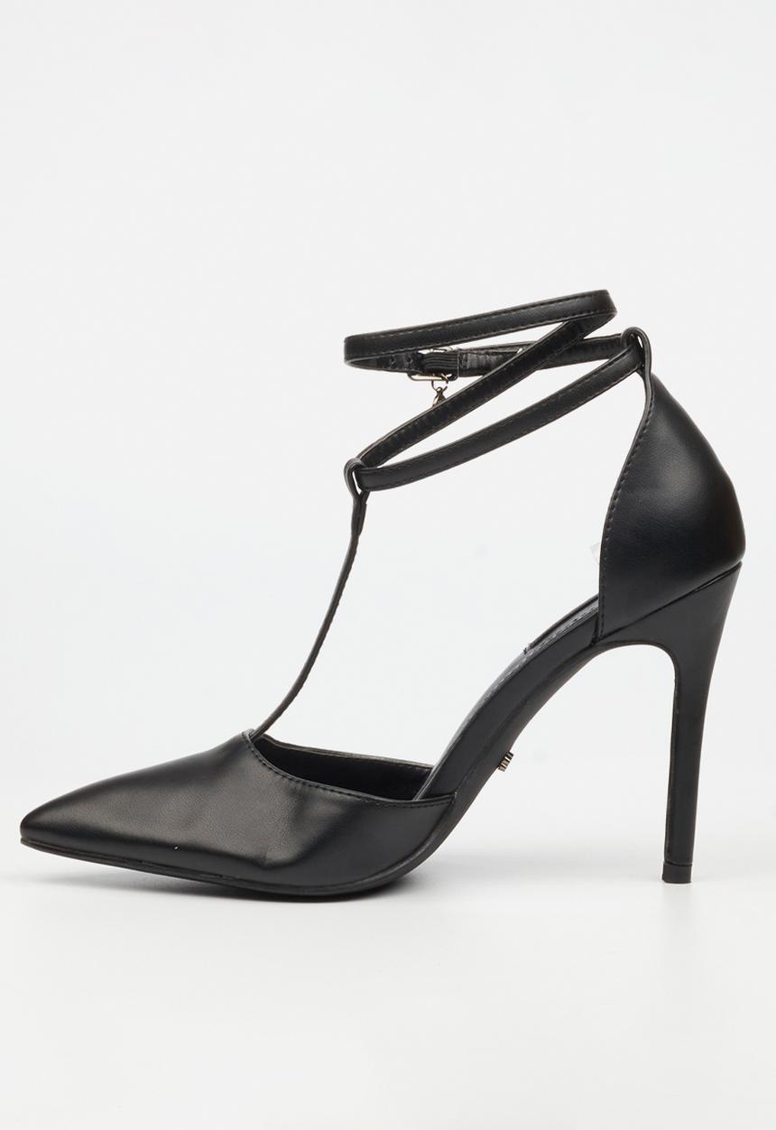 Miss Black - Lola 64 strappy ankle heel - black