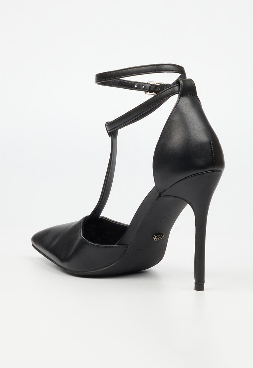 Miss Black - Lola 64 strappy ankle heel - black