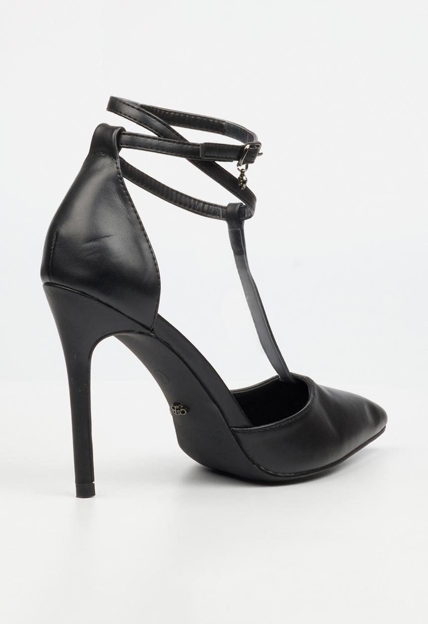 Miss Black - Lola 64 strappy ankle heel - black