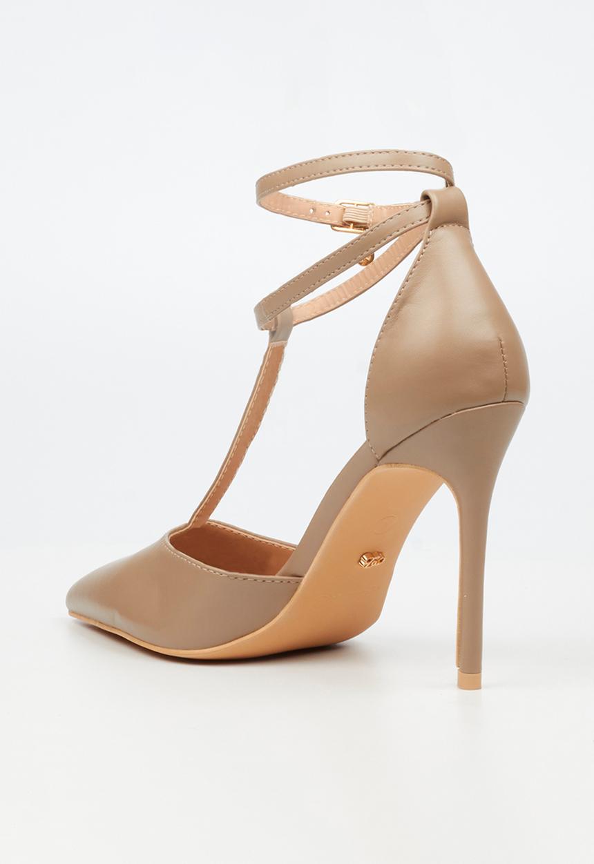 Miss Black - Lola 64 strappy ankle heel - taupe