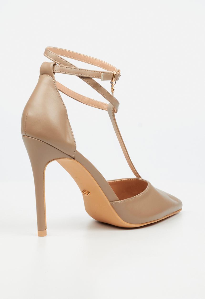 Miss Black - Lola 64 strappy ankle heel - taupe