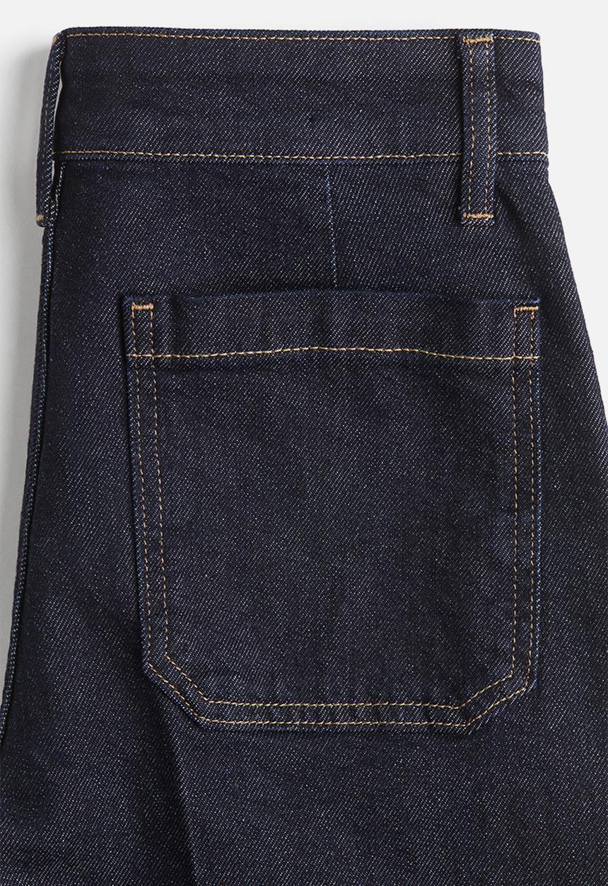 H&M - Wide high jeans - dark denim blue