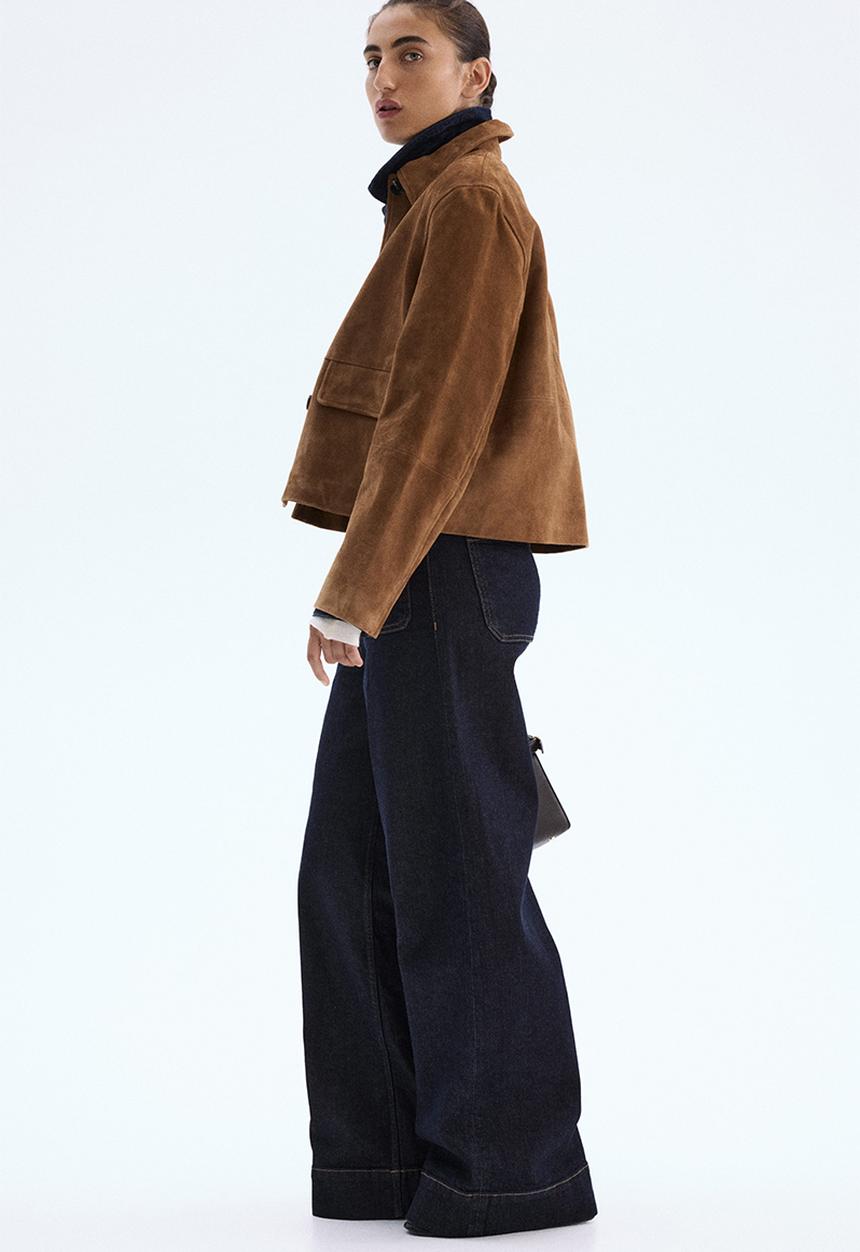 H&M - Wide high jeans - dark denim blue