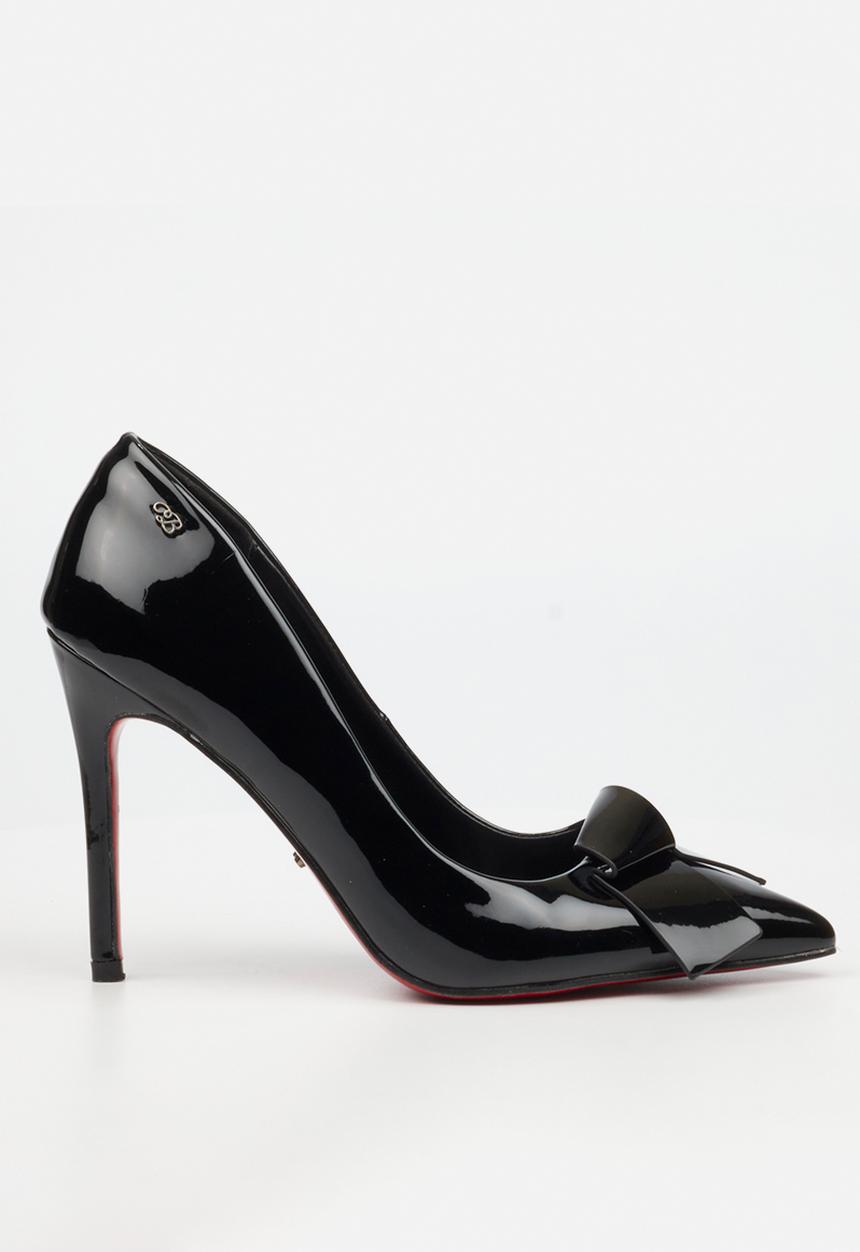 Miss Black - Lola 65 folded bow heel - black