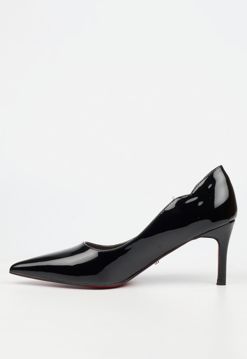 Miss Black - Nola 5 scallow low heel - black