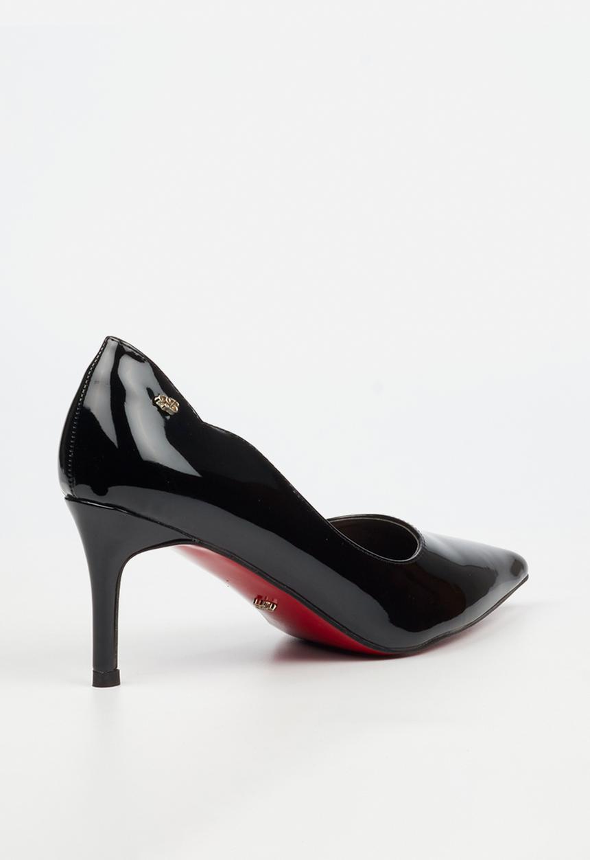 Miss Black - Nola 5 scallow low heel - black