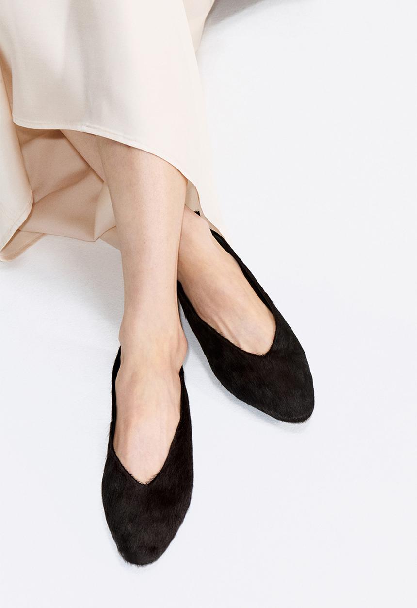 H&M - Leather ballet pumps - dark brown 